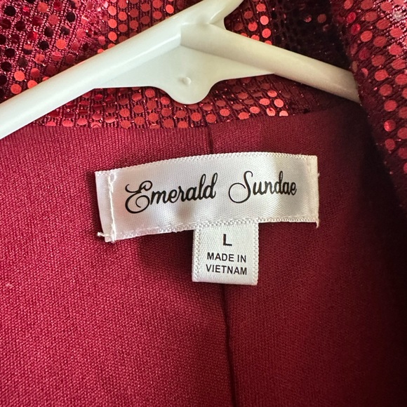 Red sequin dress - NWOT , really pretty and comfy. Comes above the knee - Picture 5 of 5